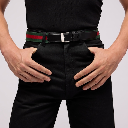 Belt with square buckle