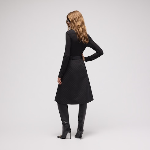 GG cotton blend midi skirt