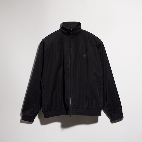 Soft technical twill zip jacket