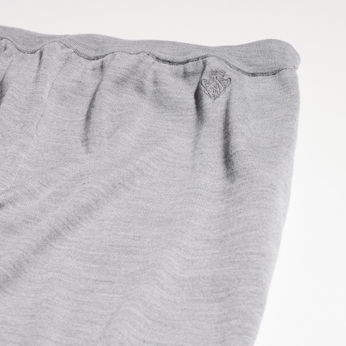 Silk wool leisure pants with embroidery