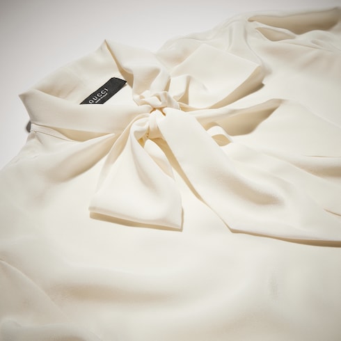 Camisa de seda crêpe de Chine