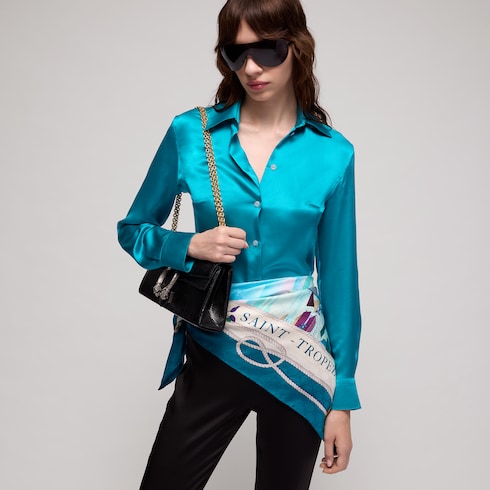 Vierecktuch aus Seide mit 'Saint-Tropez'-Print