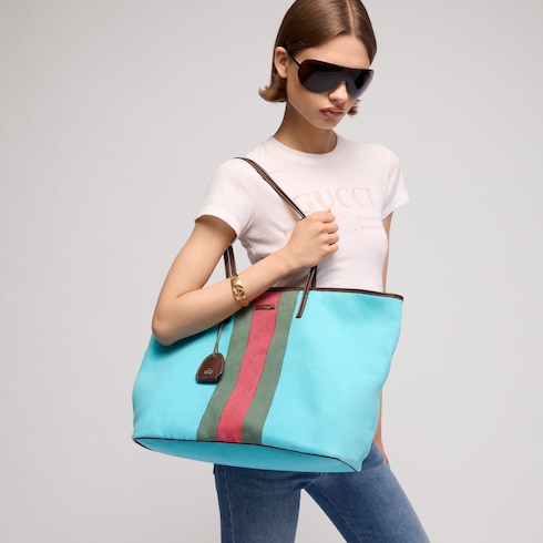 Gucci Tribeca系列大号托特包