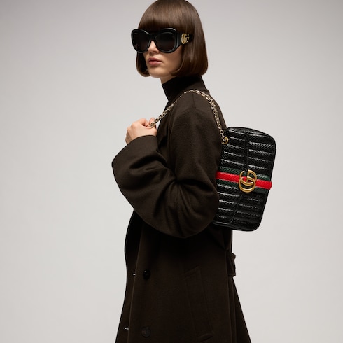 Jetset GG Marmont python medium shoulder bag
