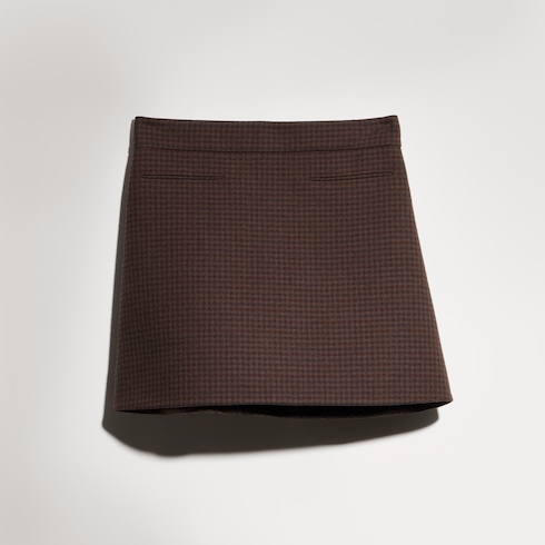 Mini-jupe en laine vichy