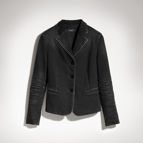 Veste en denim de coton stretch