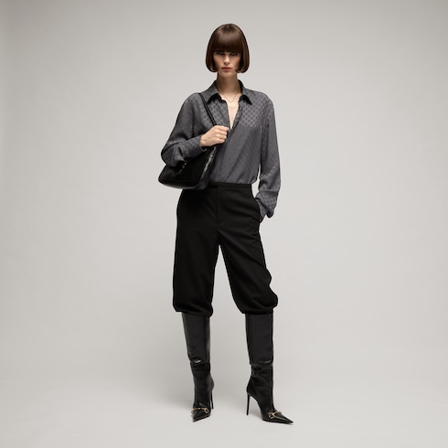 GG silk jacquard shirt