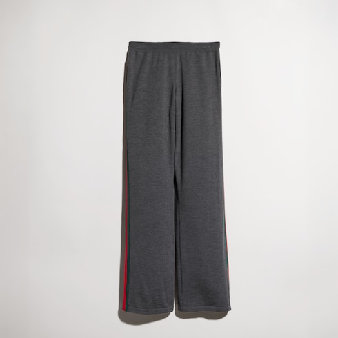 Fine wool leisure pants with Web