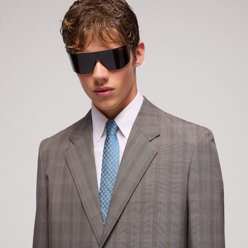 Corbata de jacquard de seda con GG entrelazada