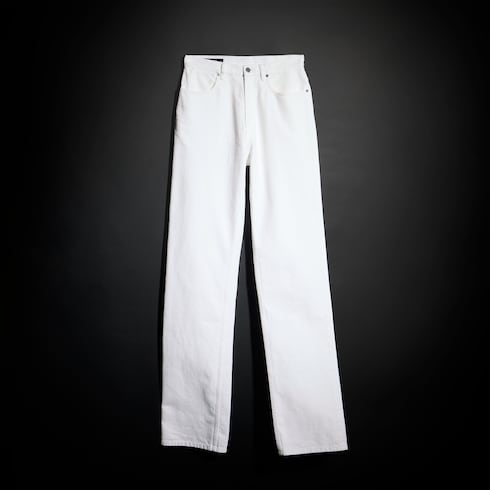 Hose aus gewaschenem Baumwoll-Denim