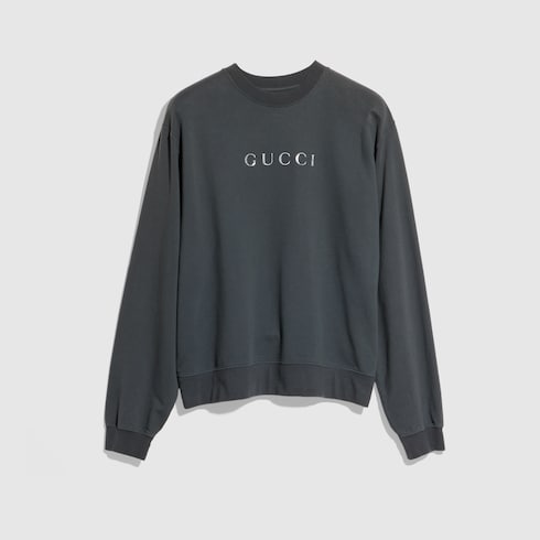 Cotton jersey sweatshirt with print