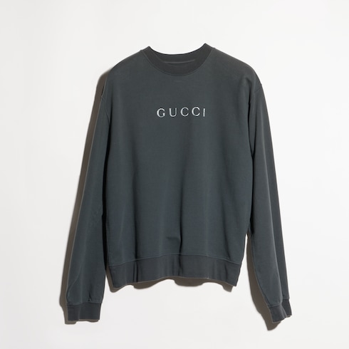 Cotton jersey sweatshirt with print