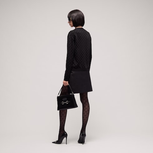 Fine knit viscose GG jacquard sweater