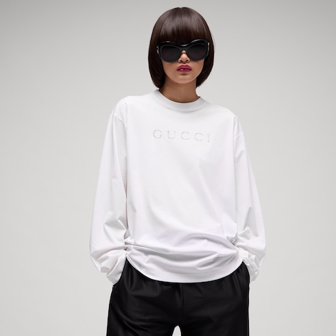 T-shirt in jersey di cotone con stampa