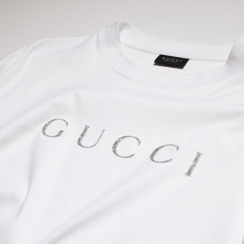 T-shirt in jersey di cotone con stampa