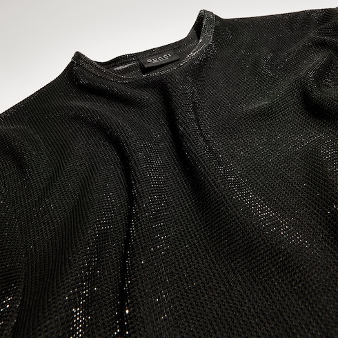 Top in jersey con effetto iridescente