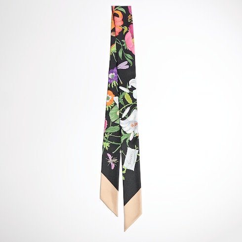 Ruban en twill de soie GG imprimé