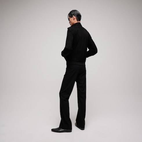 Chaqueta bomber de ante suave y ligero