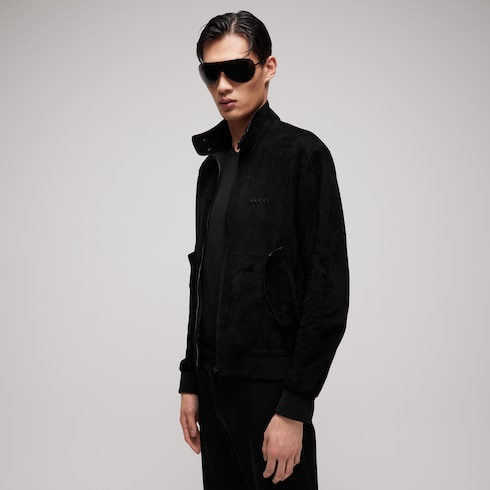 Chaqueta bomber de ante suave y ligero