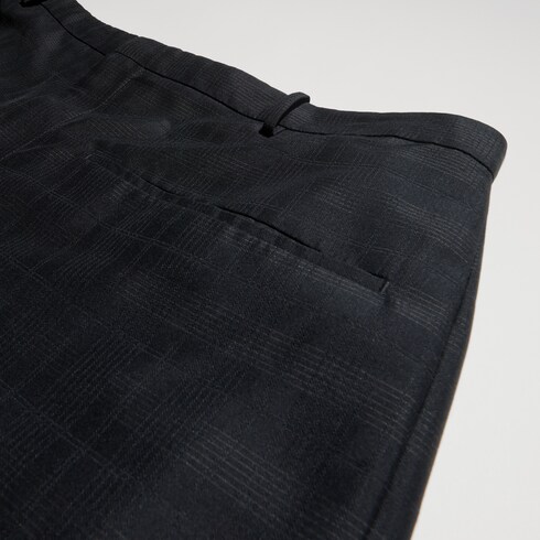 Pantalon ample en soie Prince de Galles