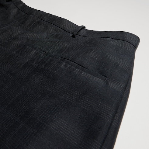 Pantalone ampio in seta Principe di Galles