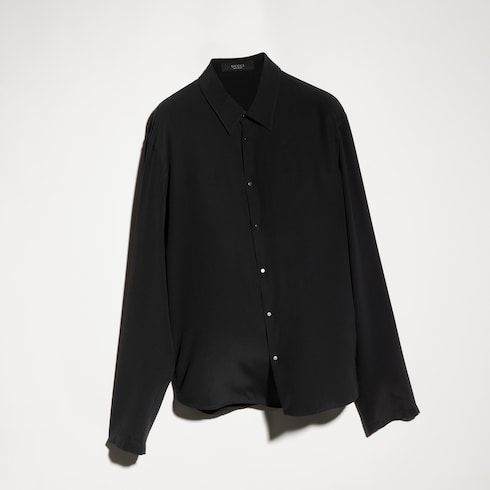 Camisa de crepé de China y seda