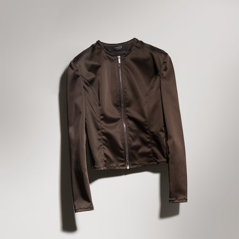 Chaqueta de tejido duquesa de acetato elástico