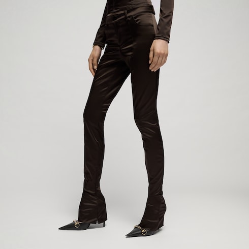 Pantalon en duchesse acétate stretch