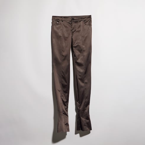 Pantalon en duchesse acétate stretch