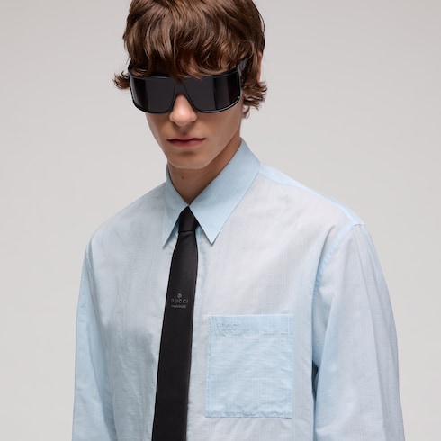 Chemise en coton technique à rayures