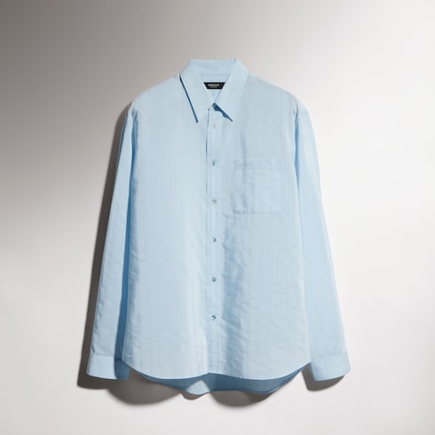 Chemise en coton technique à rayures