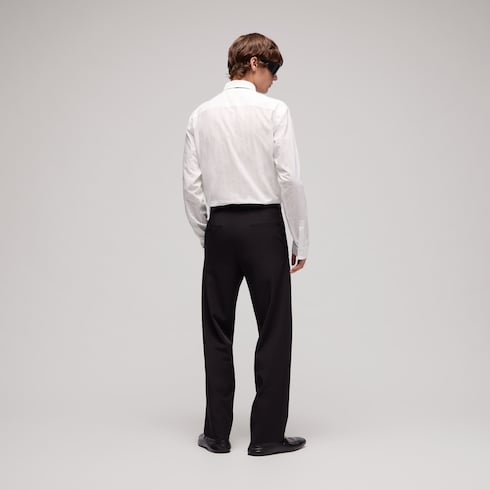 Chemise en coton technique à rayures