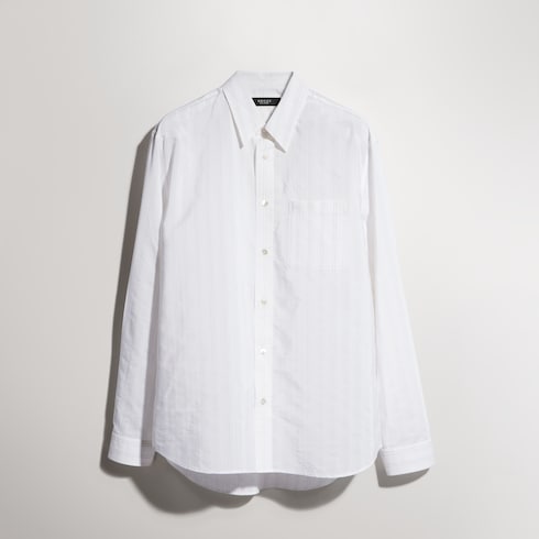 Chemise en coton technique à rayures