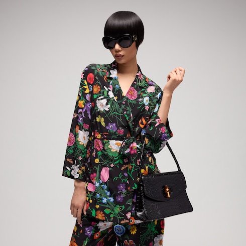 Bluse aus Seide mit Print