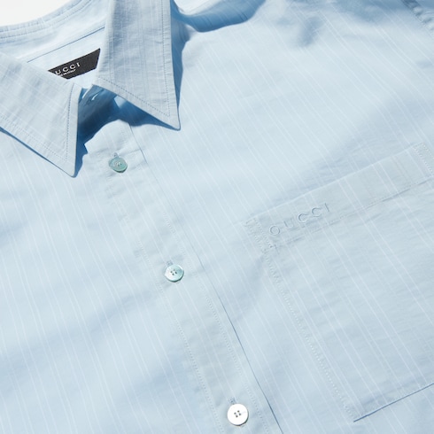 Chemise en coton technique à rayures