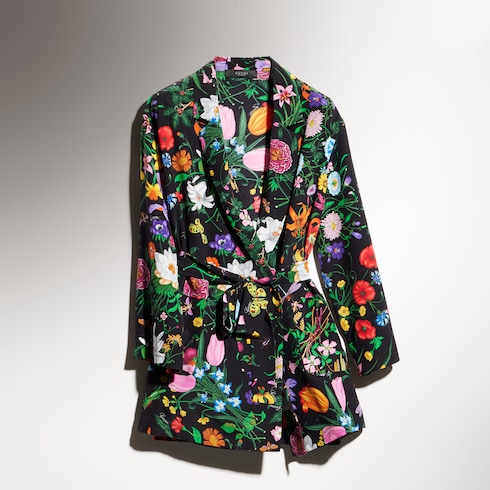 Bluse aus Seide mit Print