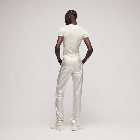 Pantalones de denim de algodón con revestimiento