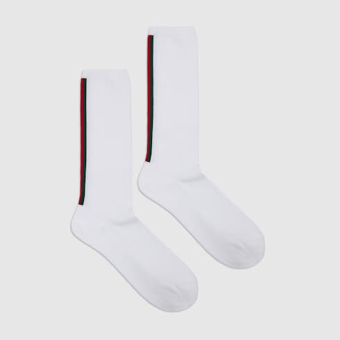 GUCCI ウェブ ストライプ付き コットン ソックス
