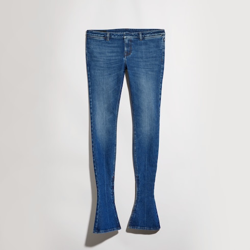 Pantalone aderente in denim di cotone stretch