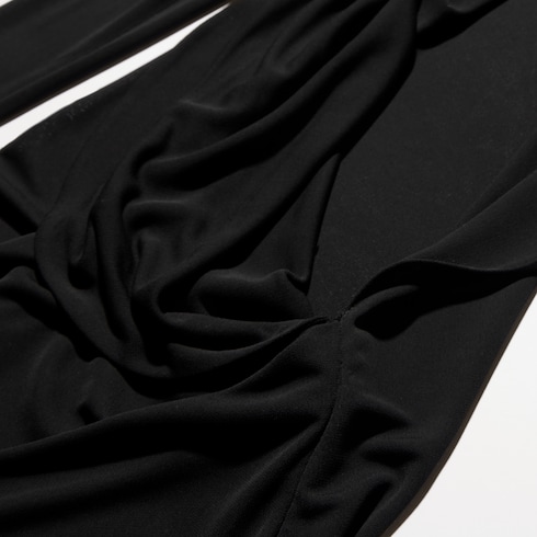 Robe fendue en crêpe de jersey de viscose