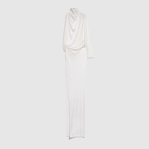 Viscose jersey draped dress