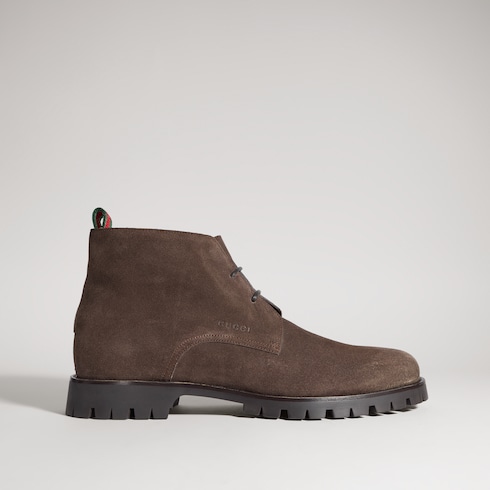 Stivaletto stringato uomo con nastro Web