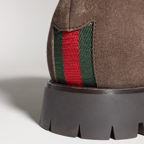 Stivaletto stringato uomo con nastro Web