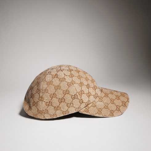 Casquette de baseball en toile GG brodée