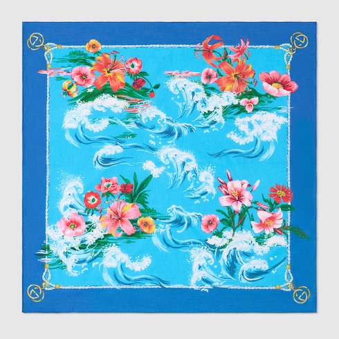 Printed cotton pocket square