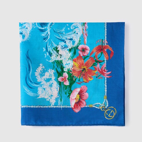 Printed cotton pocket square