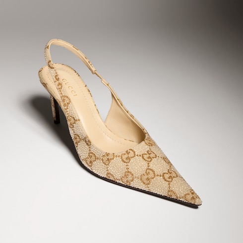 Zapatos de tacón con correa y cristales Donna para mujer
