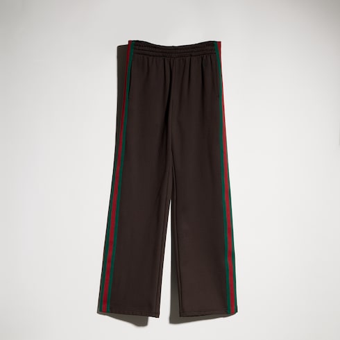 Cotton jersey leisure pants with Web
