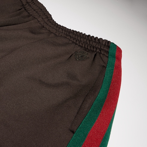 Cotton jersey leisure pants with Web