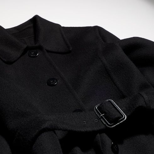 Cappotto in lana e seta con GG all'interno